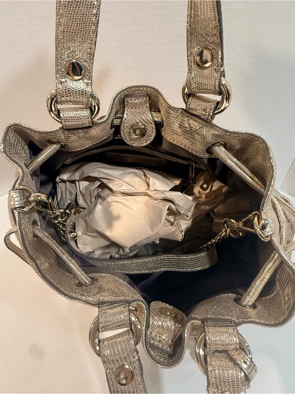 Juicy Couture Metallic Gold Satchel